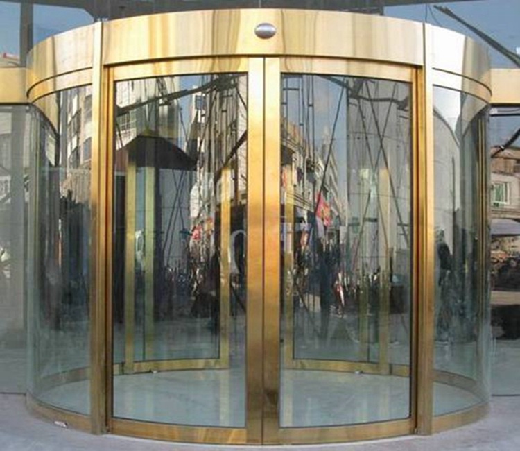 全玻圆弧形自动感应门设计